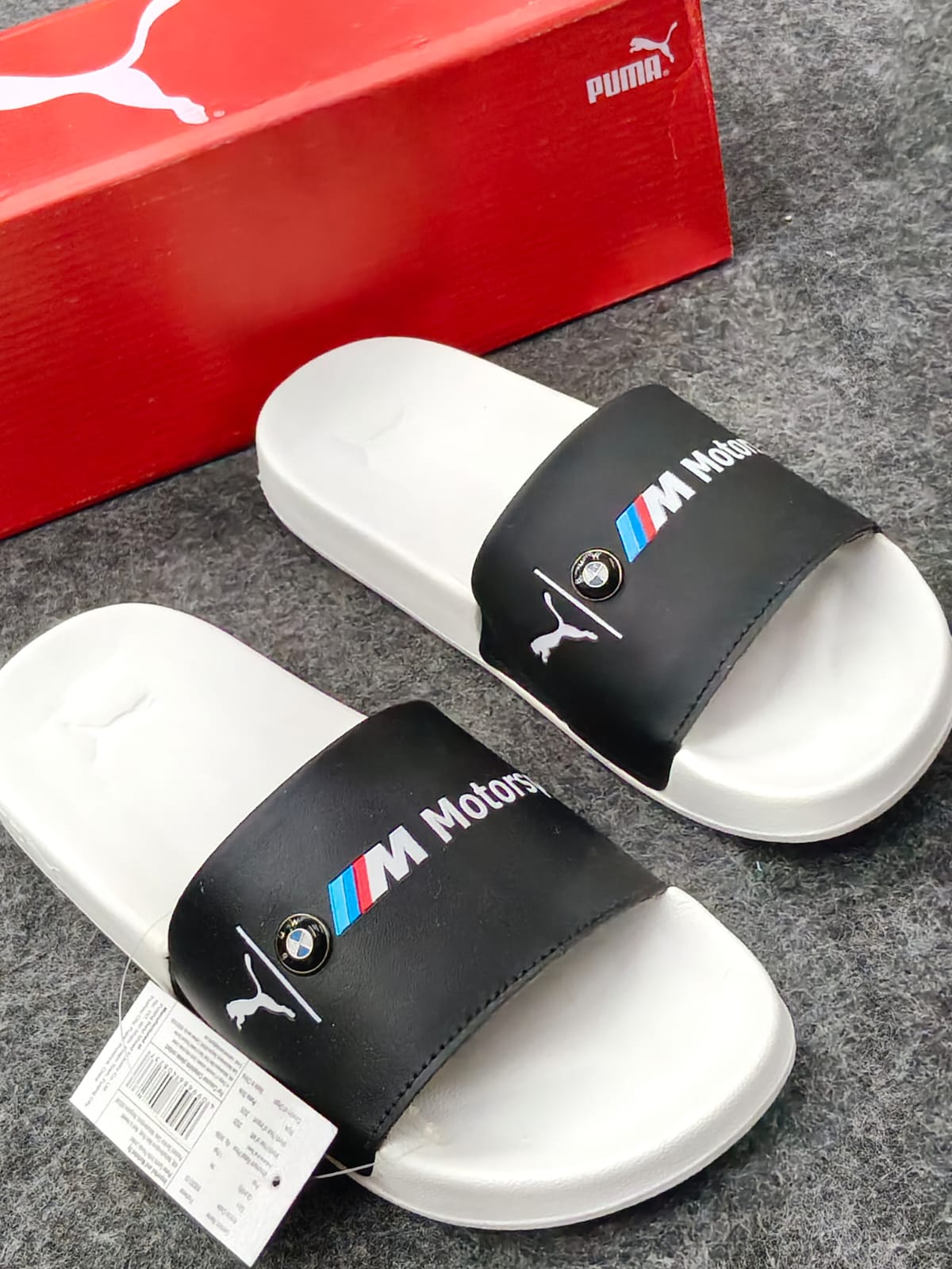 Puma x BMW M Motorsport Slides – White & Black