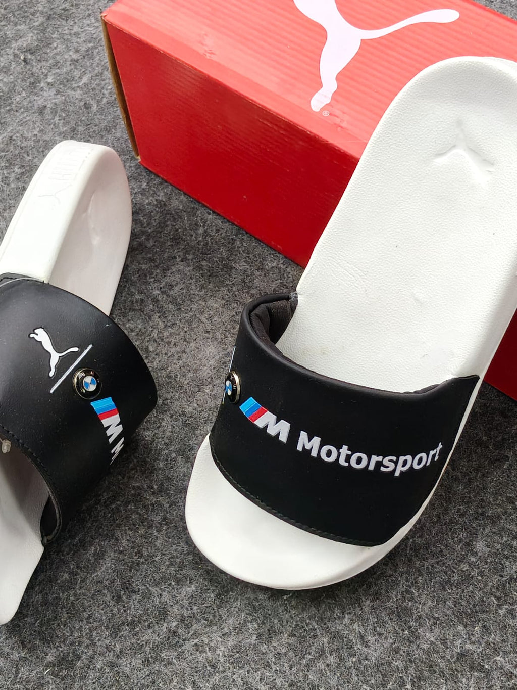 Puma x BMW M Motorsport Slides – White & Black