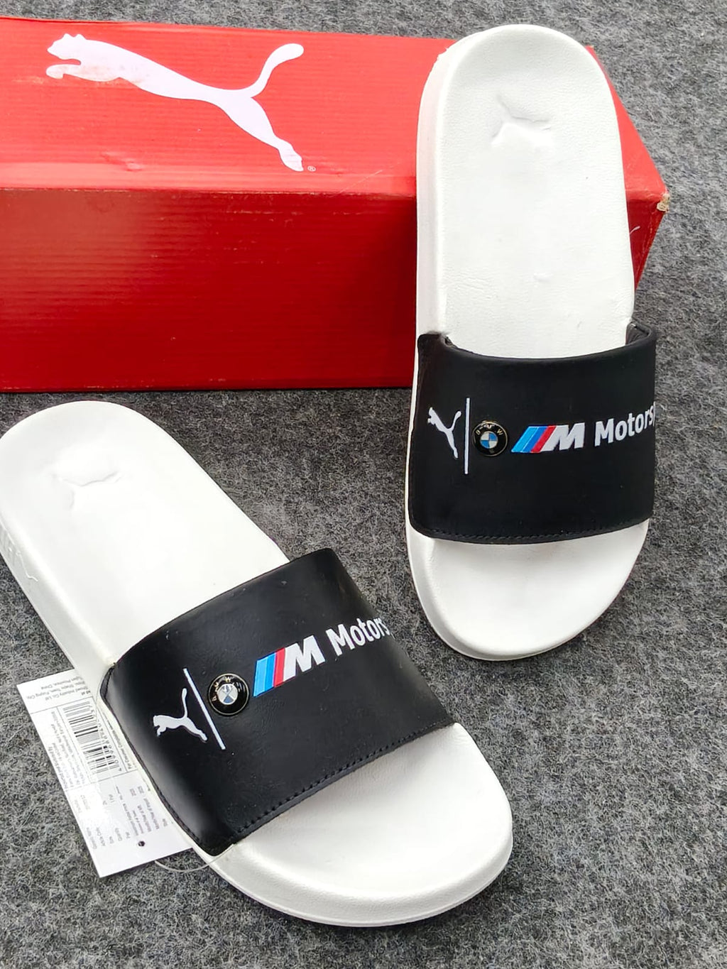 Puma x BMW M Motorsport Slides – White & Black