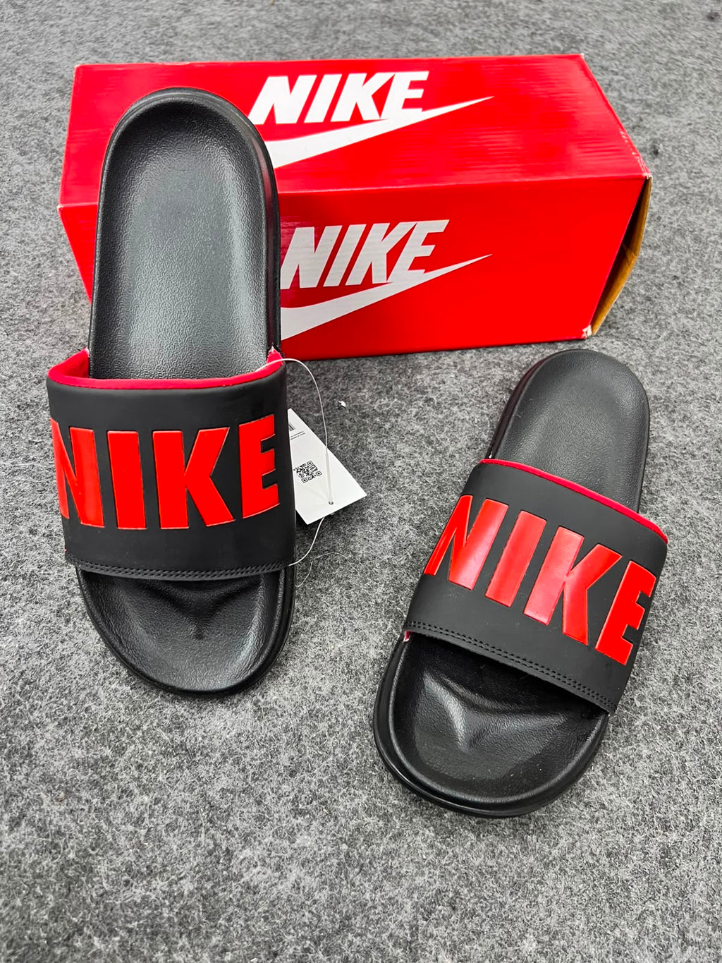 Nike Offcourt / Victori One Men's Slides – Black / University Red