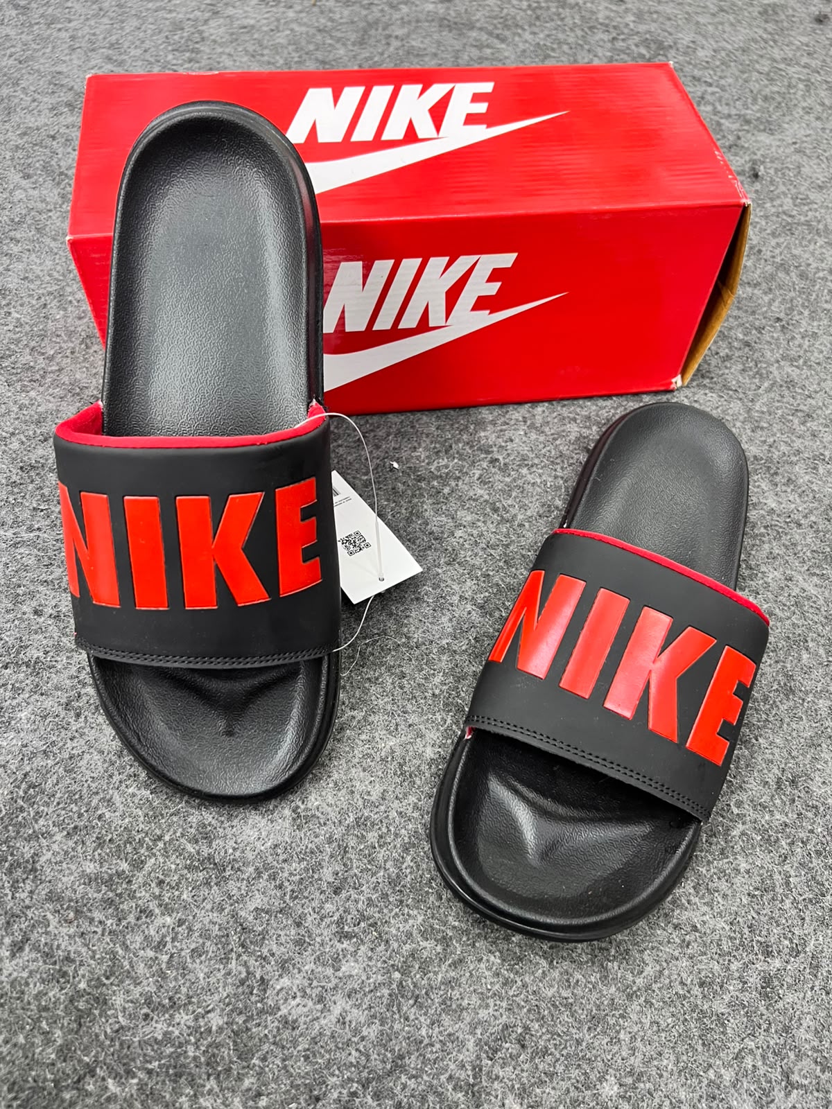 Nike Offcourt / Victori One Men's Slides – Black / University Red