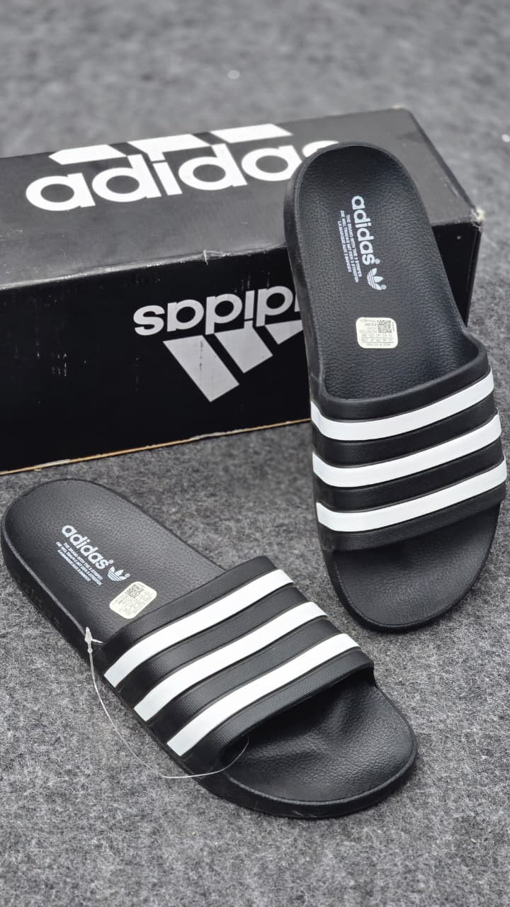 Adidas-Inspired Comfort Slides – Product Description