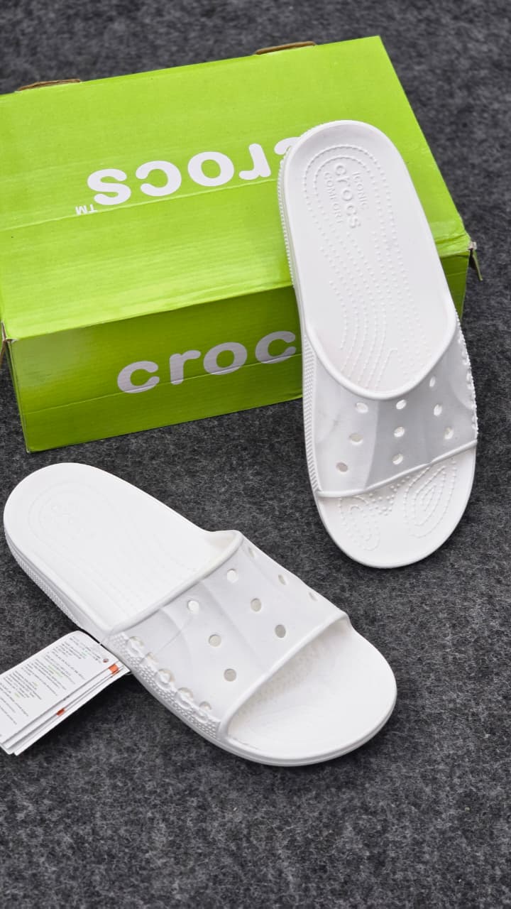 Men's Lightweight Comfort Slides – White