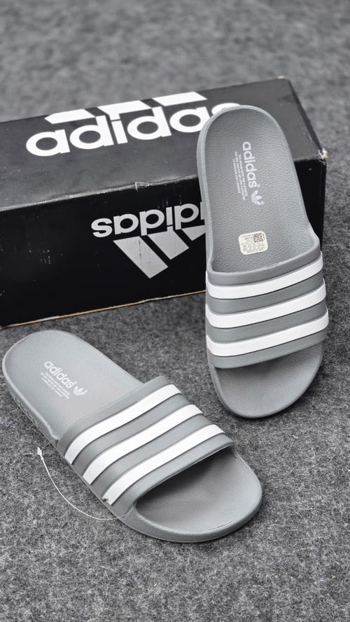Adidas-Inspired Comfort Slides – Product Description