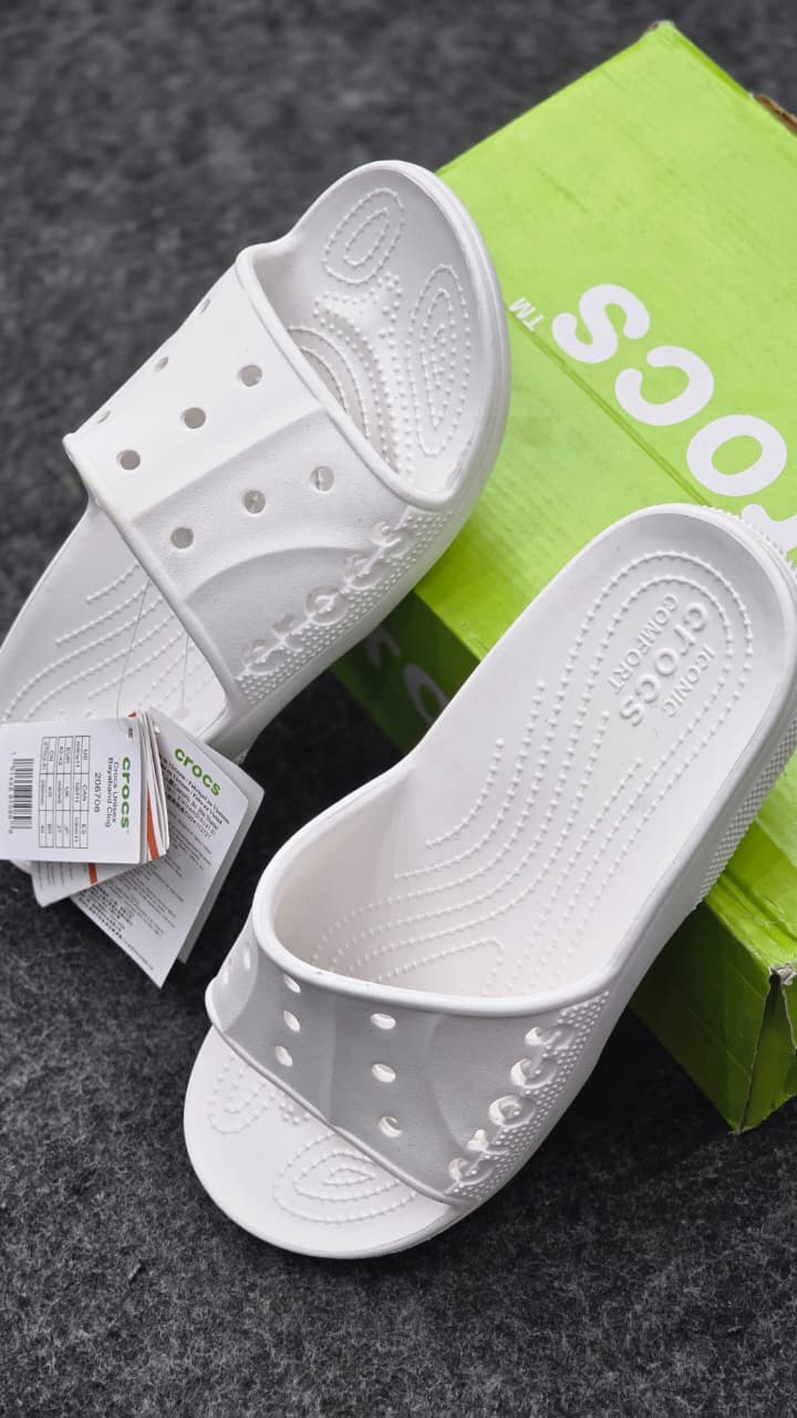 Men's Lightweight Comfort Slides – White