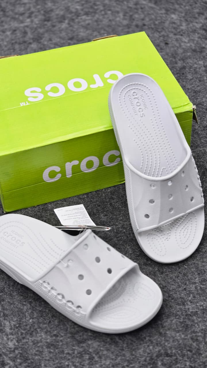 Men's Lightweight Comfort Slides – White