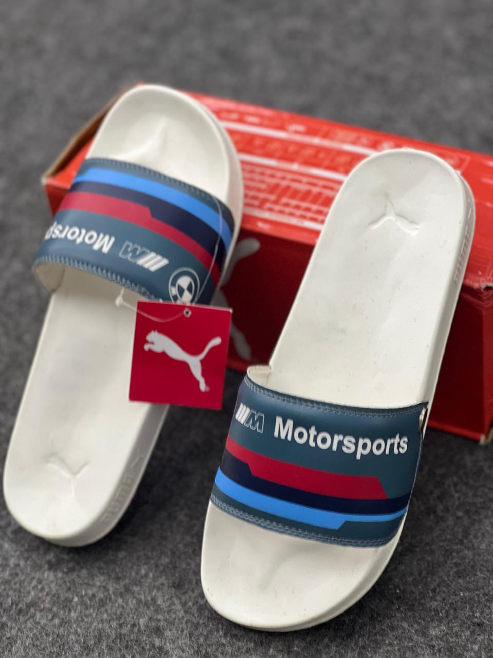 PUMA BMW M Motorsport Slides – White / Navy