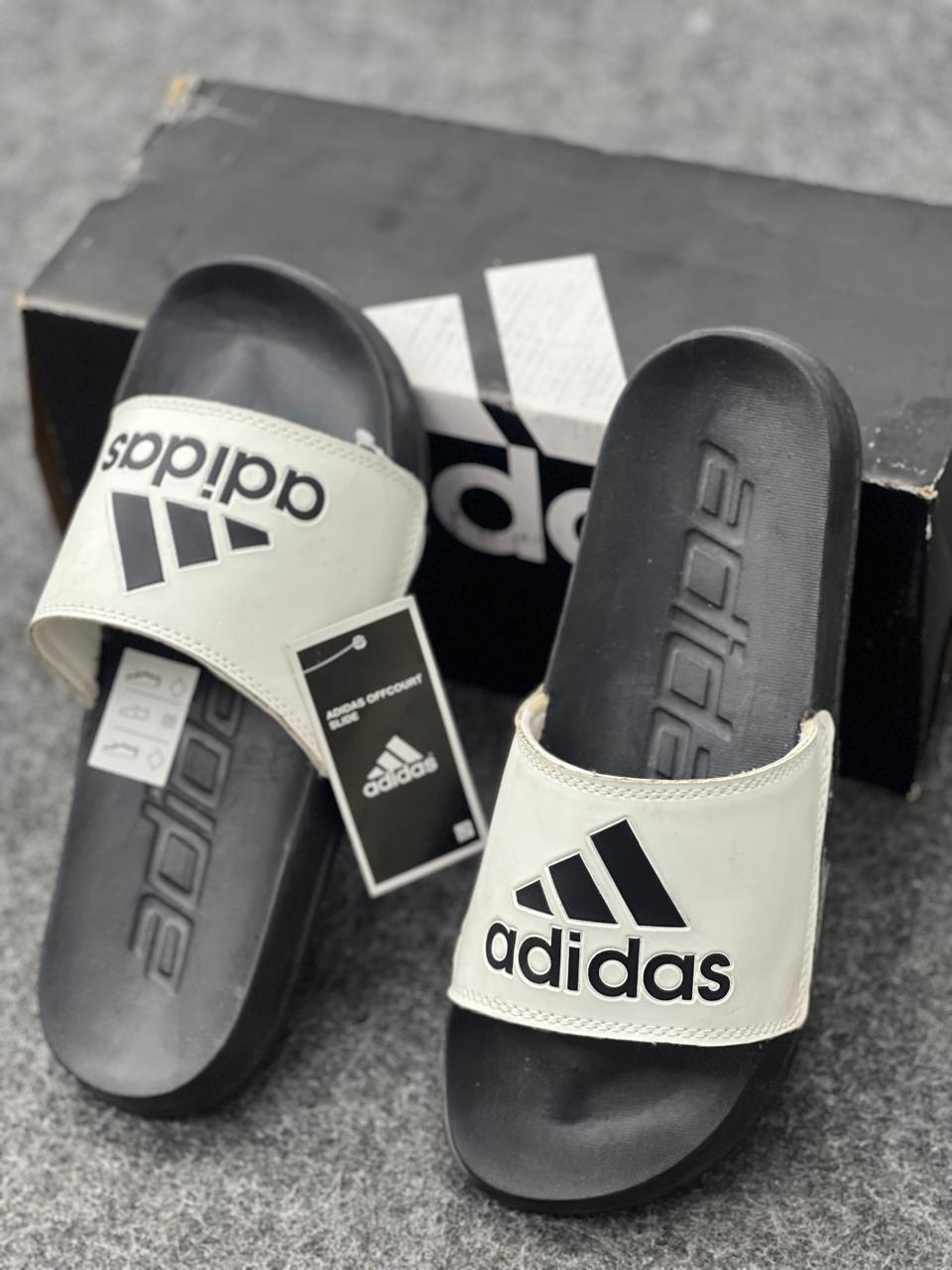 Adidas Offcourt Slides – White / Black