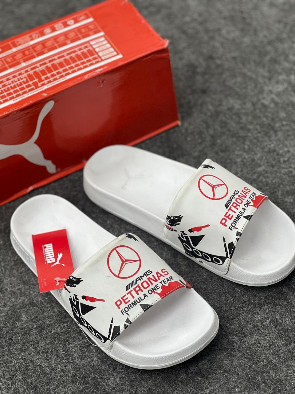 PUMA Mercedes-AMG F1 Graphic Slides – White / Red