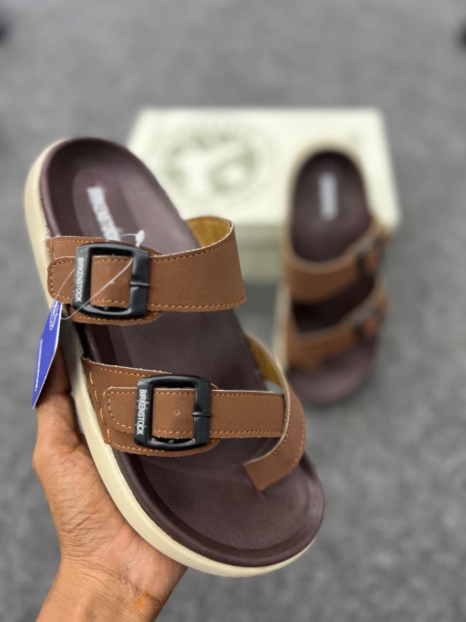 Men's Premium Double-Strap Comfort Sandals – Brown