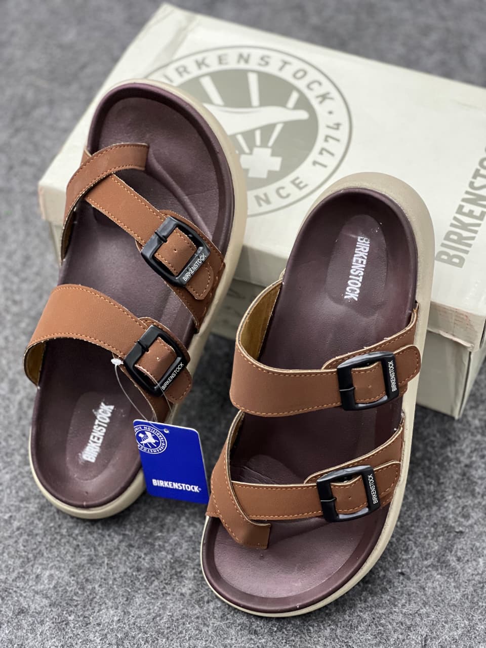 Men's Premium Double-Strap Comfort Sandals – Brown