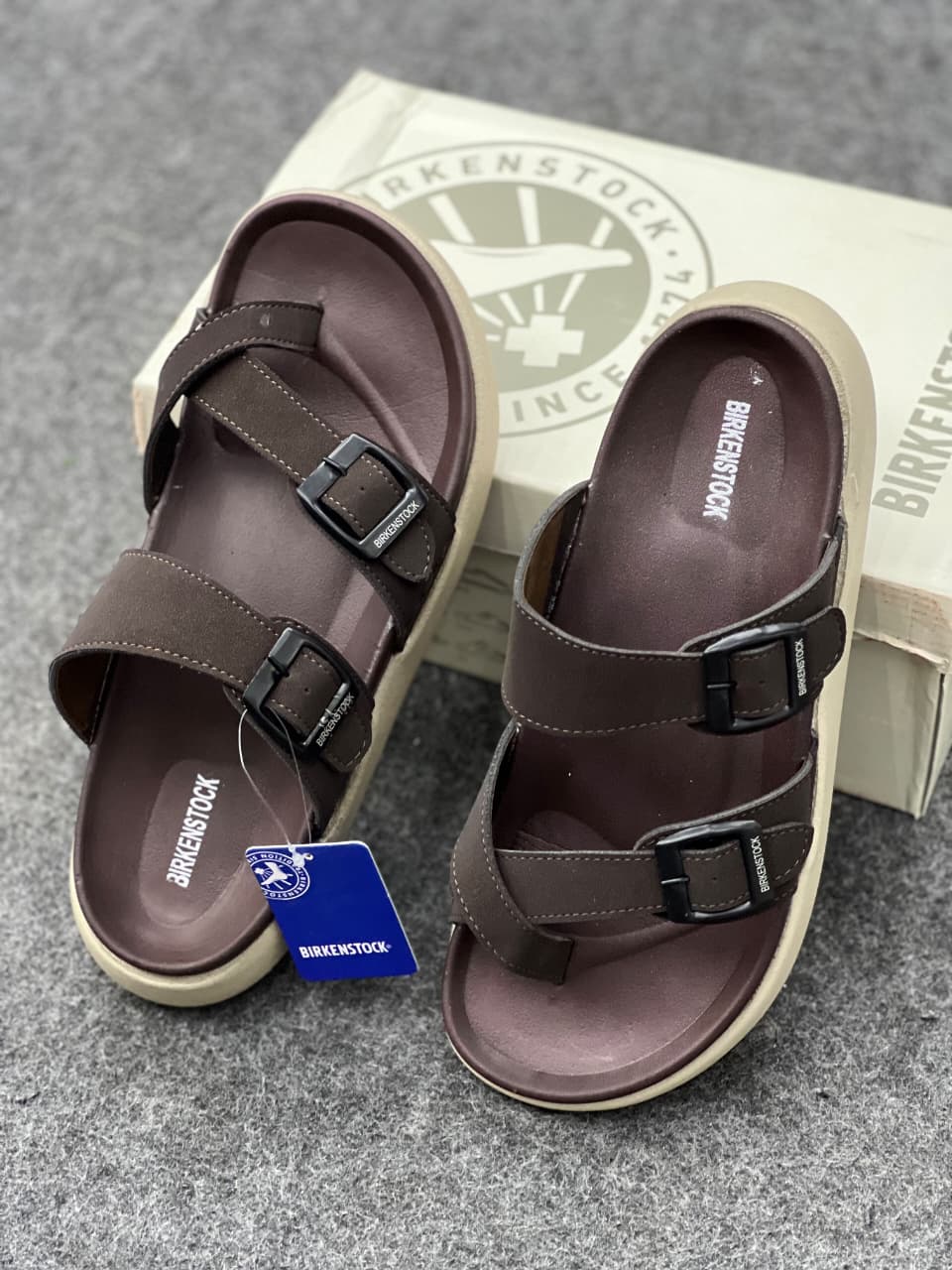 Men's Premium Double-Strap Comfort Sandals – Brown
