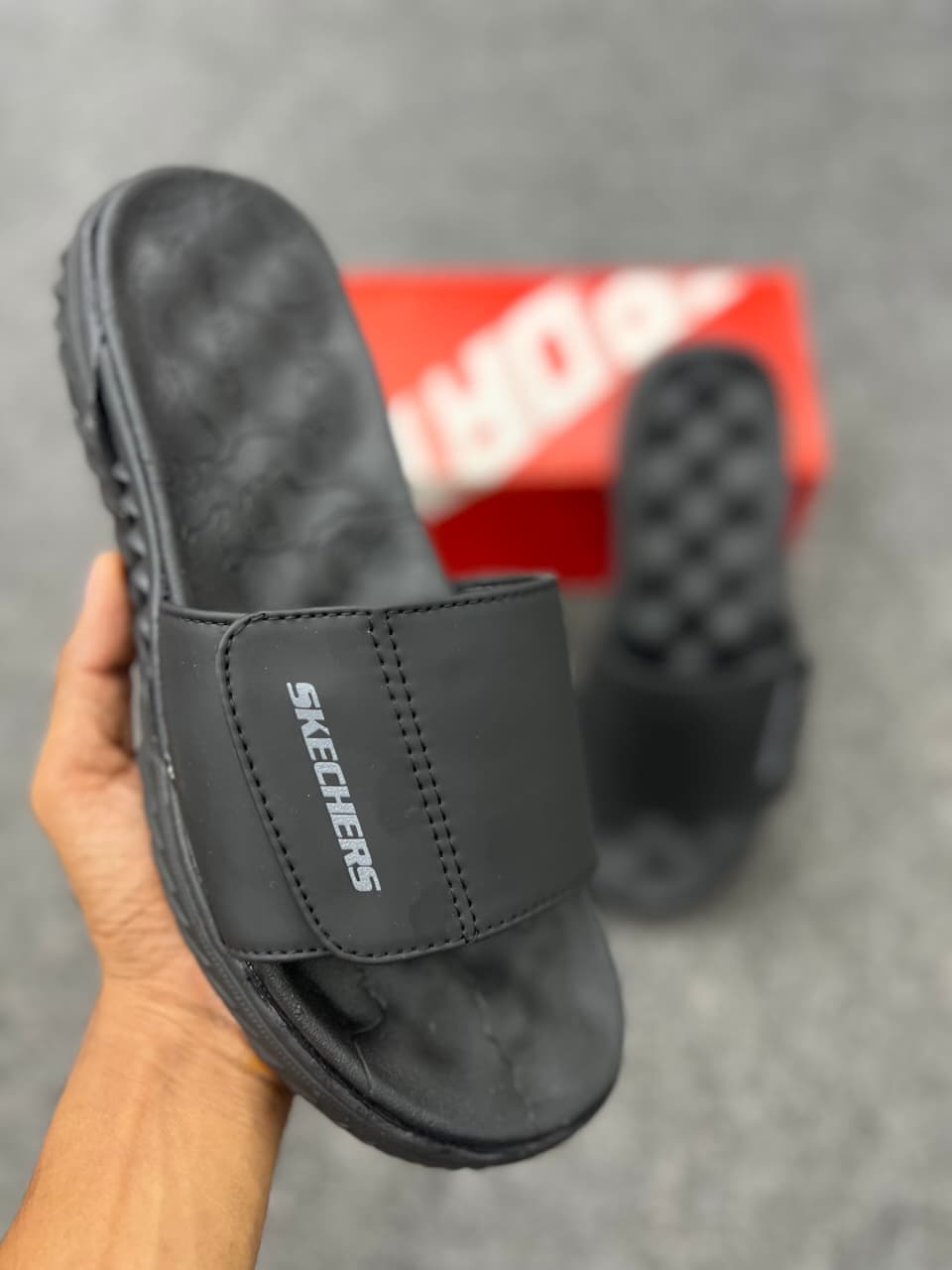 Men’s Premium Comfort Slides – All Black