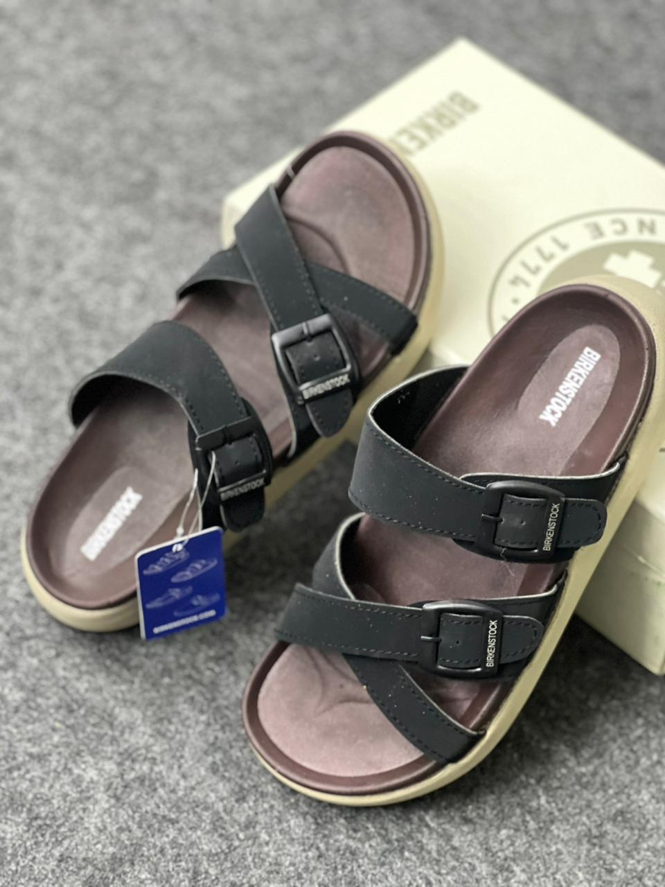 Premium Men’s Double-Buckle Comfort Sandals