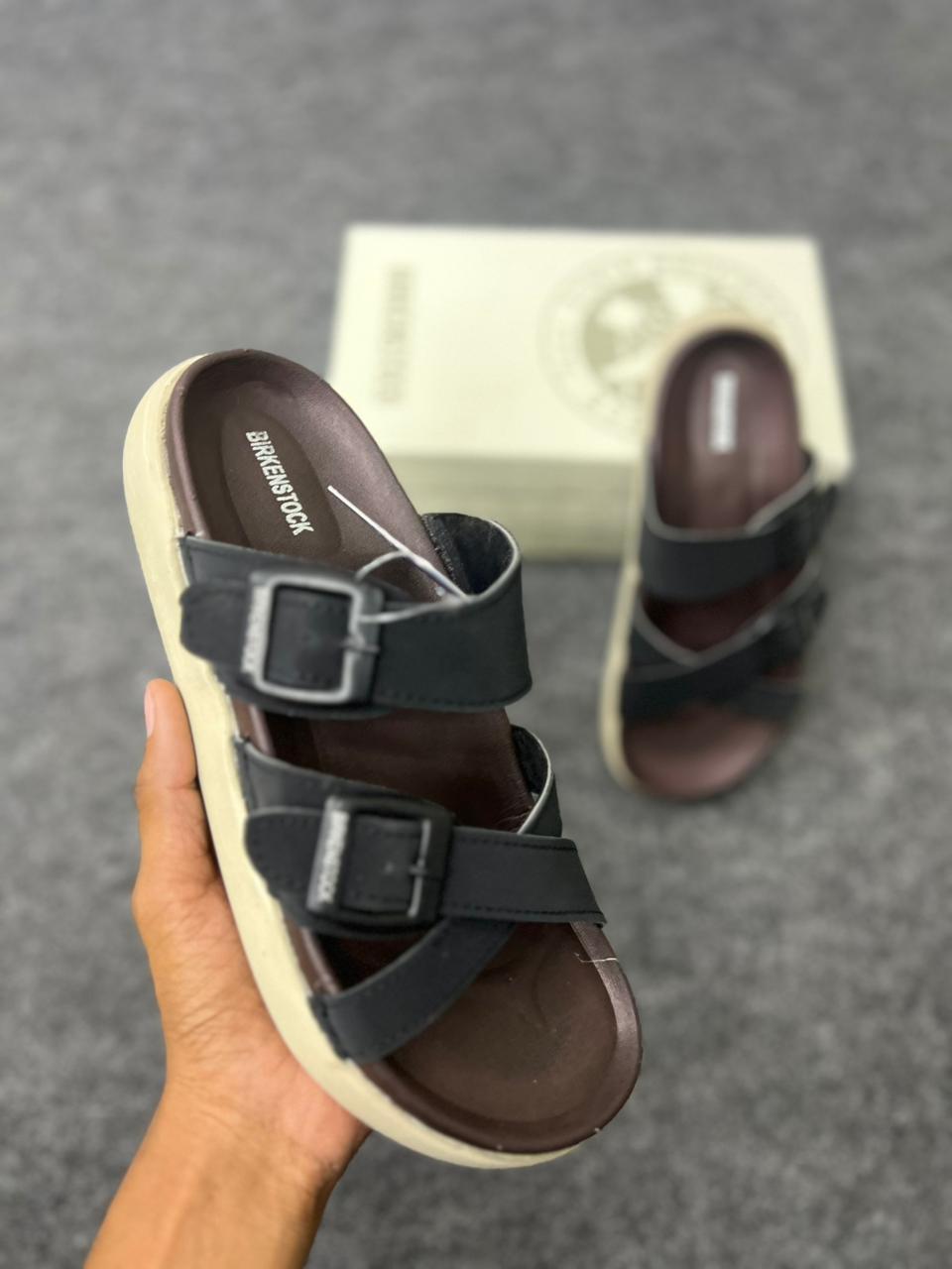 Premium Men’s Double-Buckle Comfort Sandals
