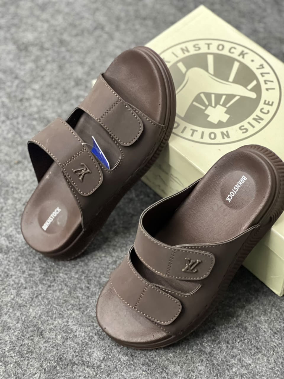 Premium Brown Double-Strap Comfort Sandals