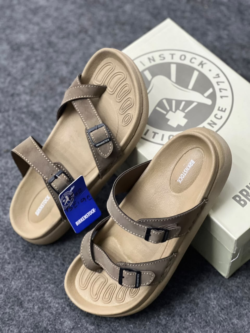 Men’s Double-Strap Comfort Sandals – Adjustable Buckle Casual Footwear