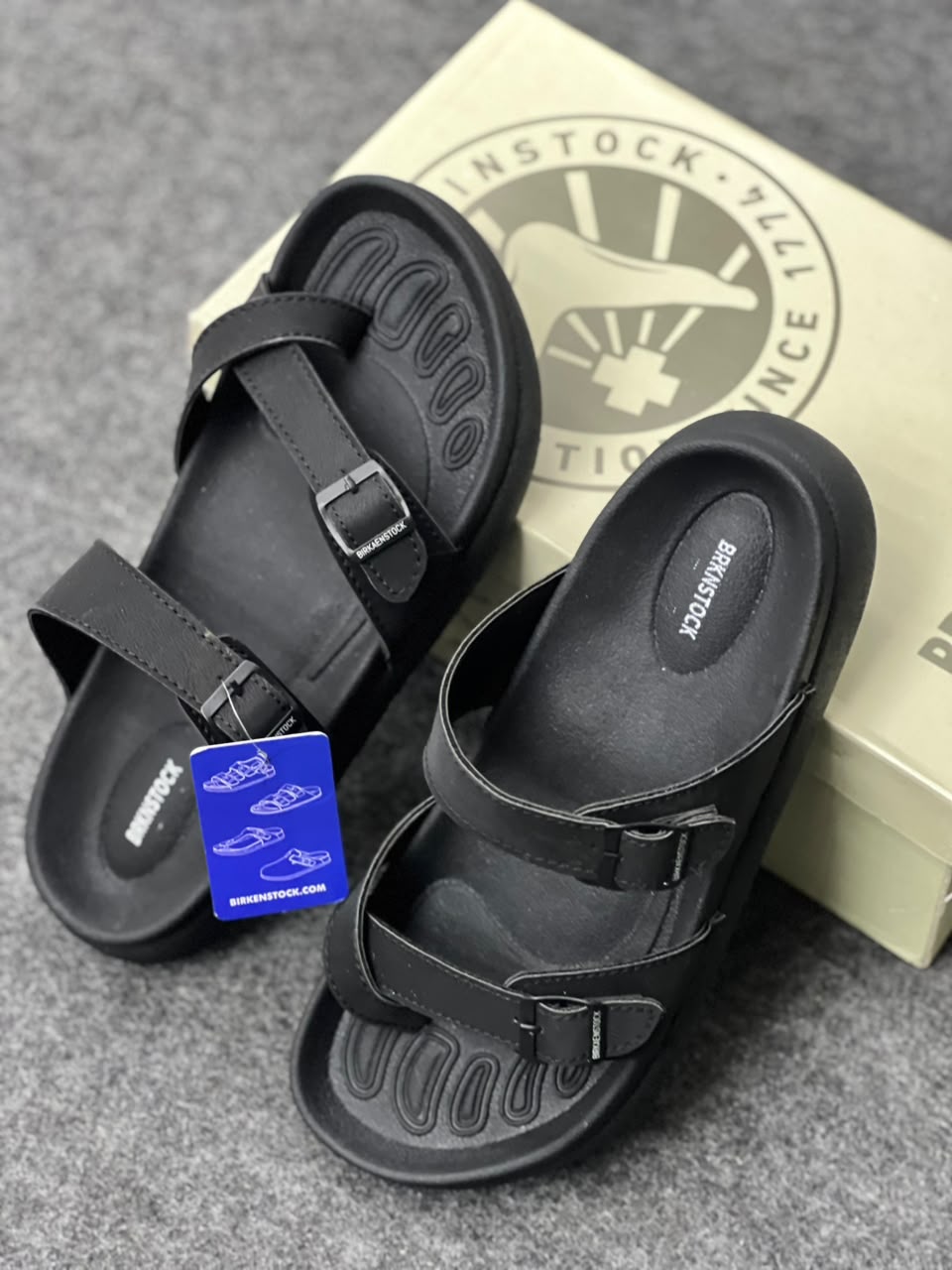 Men’s Premium Black Adjustable Buckle Sandals