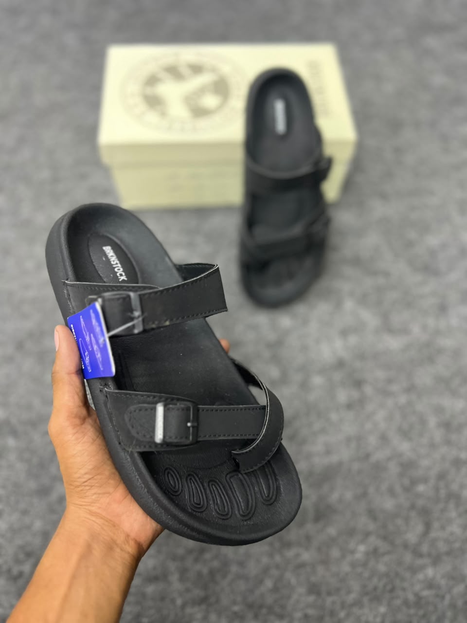 Men’s Premium Black Adjustable Buckle Sandals