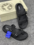 Men’s Premium Black Adjustable Buckle Sandals