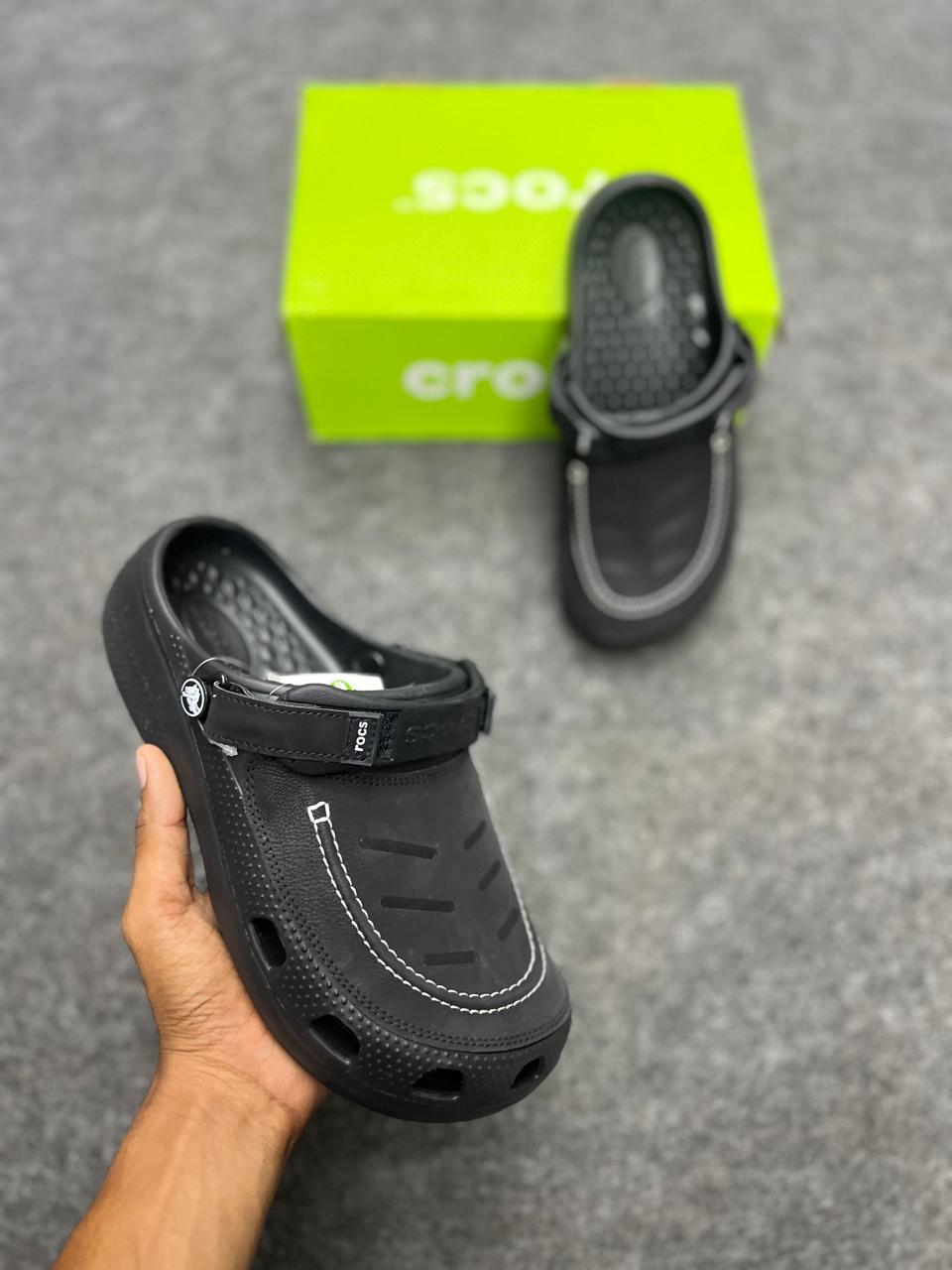 Premium Black Designer Crocs for Men