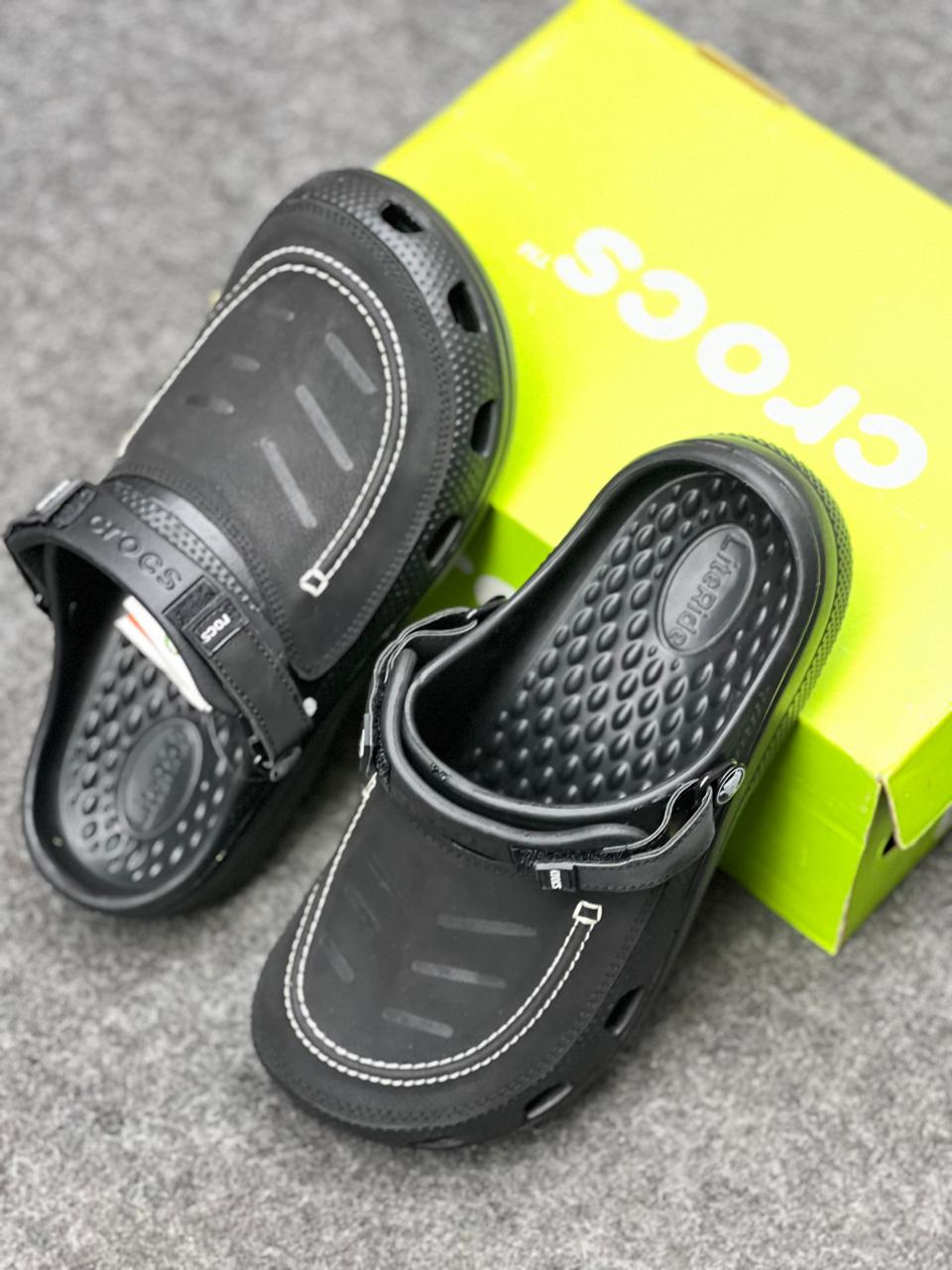 Premium Black Designer Crocs for Men