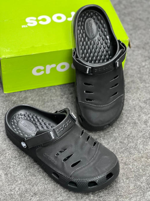 Black Classic Clogs with Adjustable Strap