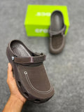 Brown Classic Clogs with Adjustable Strap