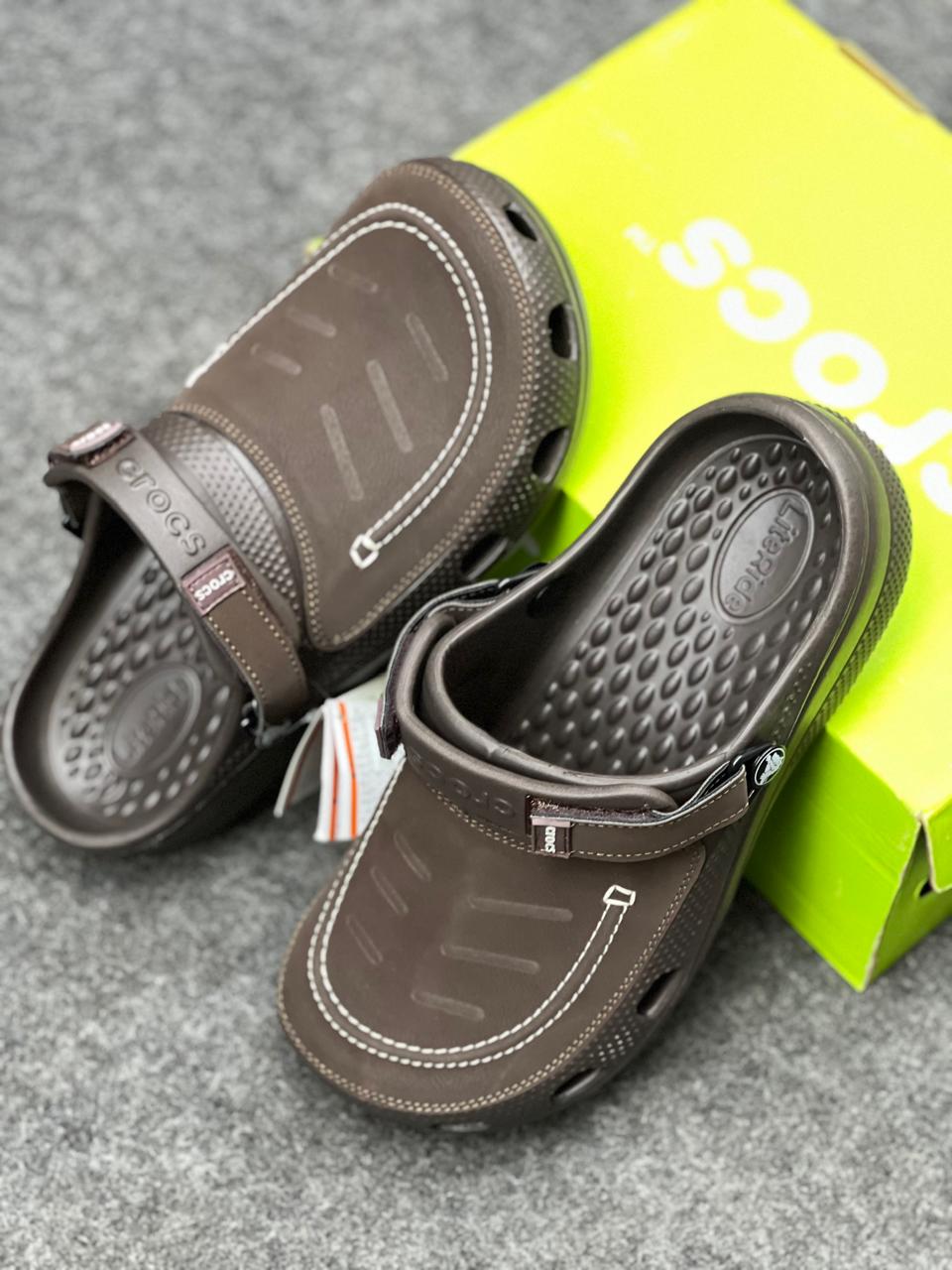Brown Classic Clogs with Adjustable Strap
