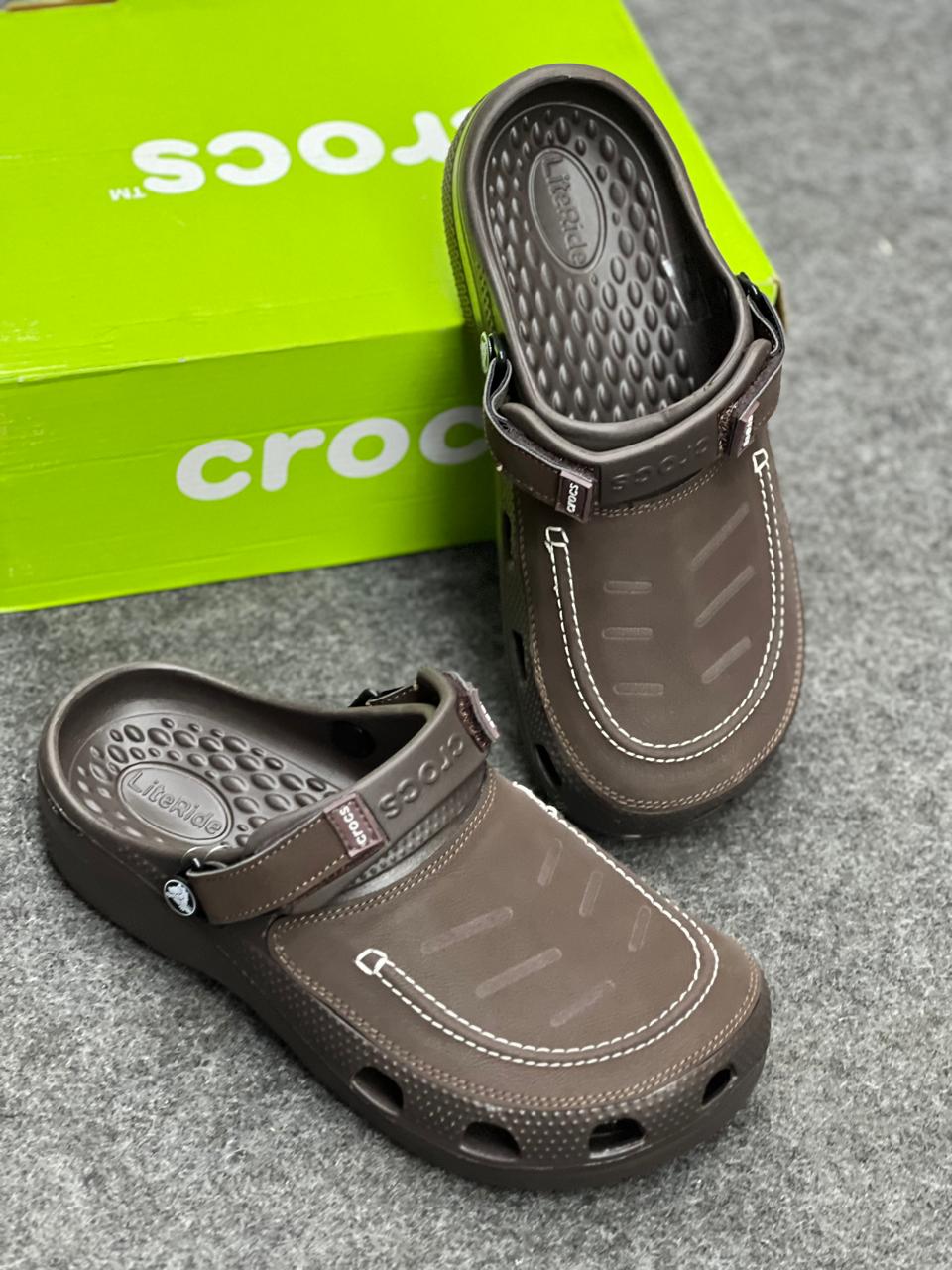 Brown Classic Clogs with Adjustable Strap