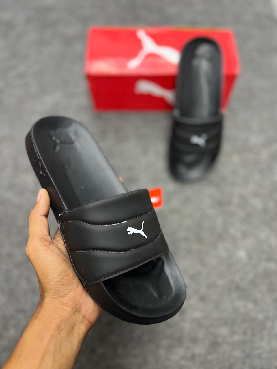 Premium Black puma Slides for Men